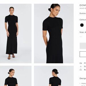 DISSH- DONNA BLACK SLEEVED MIDI DRESS